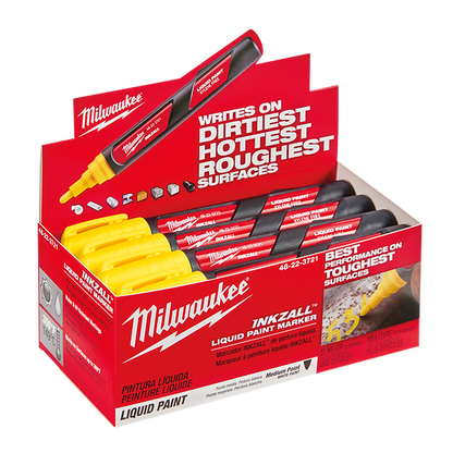 Milwaukee INKZALL Yellow Paint Marker (12 Pk)