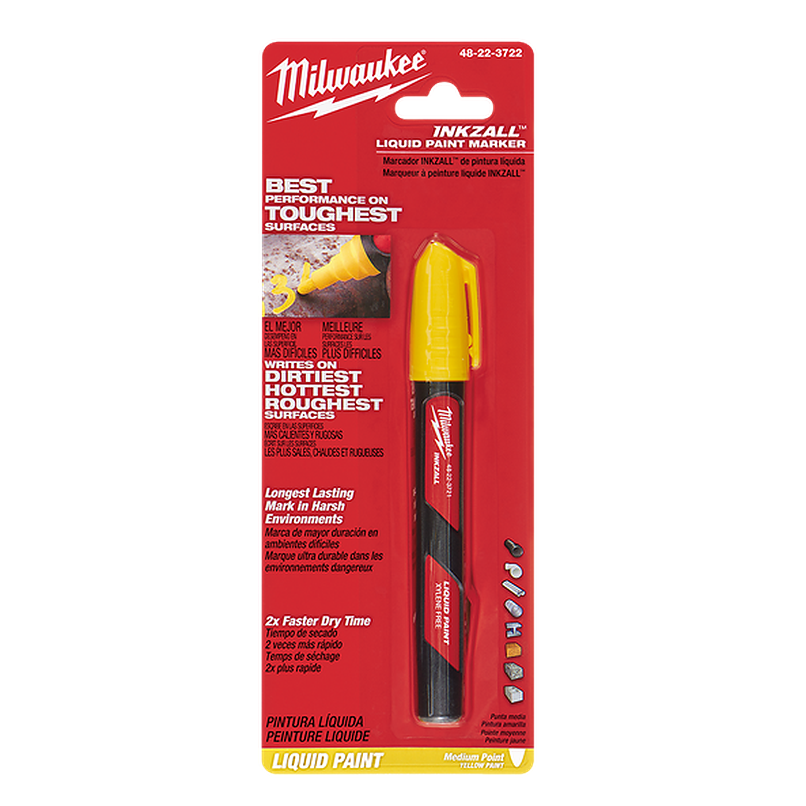 Milwaukee INKZALL Yellow Paint Marker (1 Pk)