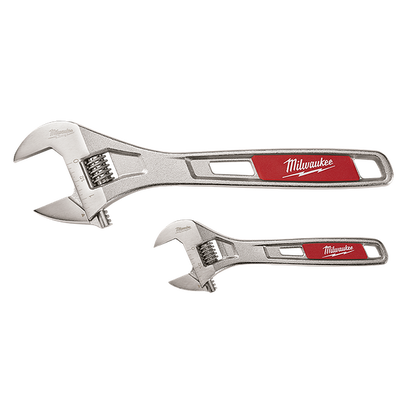 Milwaukee 2 Pc 152mm (6in) & 254mm (10in) Adjustable Wrench Set 48227400
