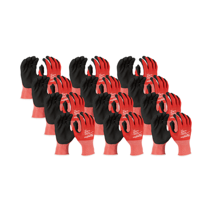 Milwaukee 12Pk Cut 1(A) Nitrile Dipped Gloves L