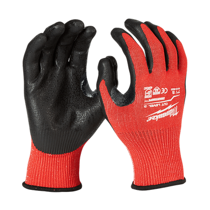Milwaukee Cut 3(C) Nitrile Dipped Gloves - XXL 48228934