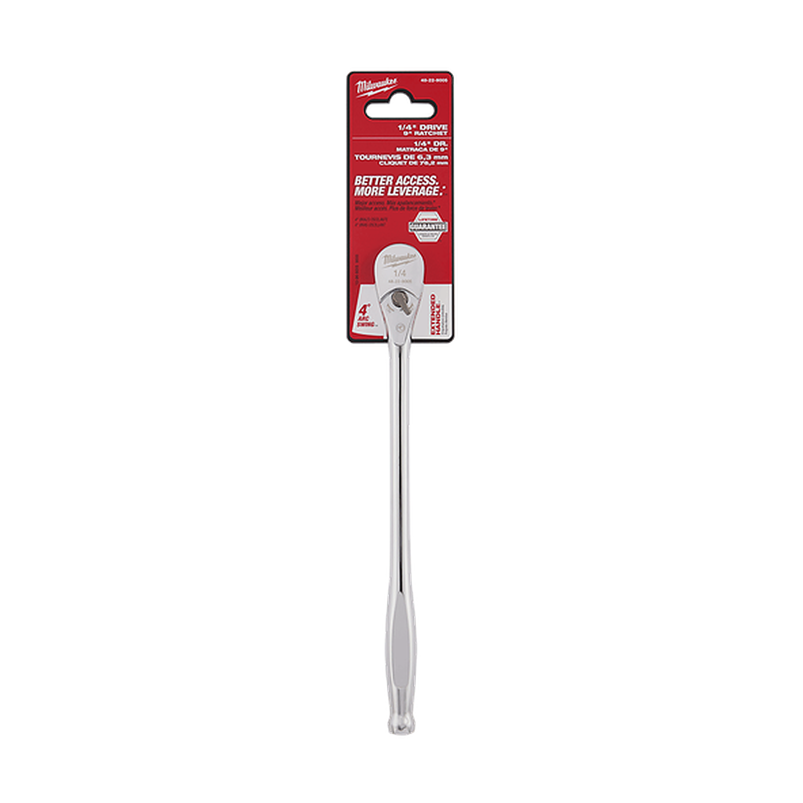 Milwaukee 1/4in Drive Fixed Head Ratchet 229mm (9in) 48229005
