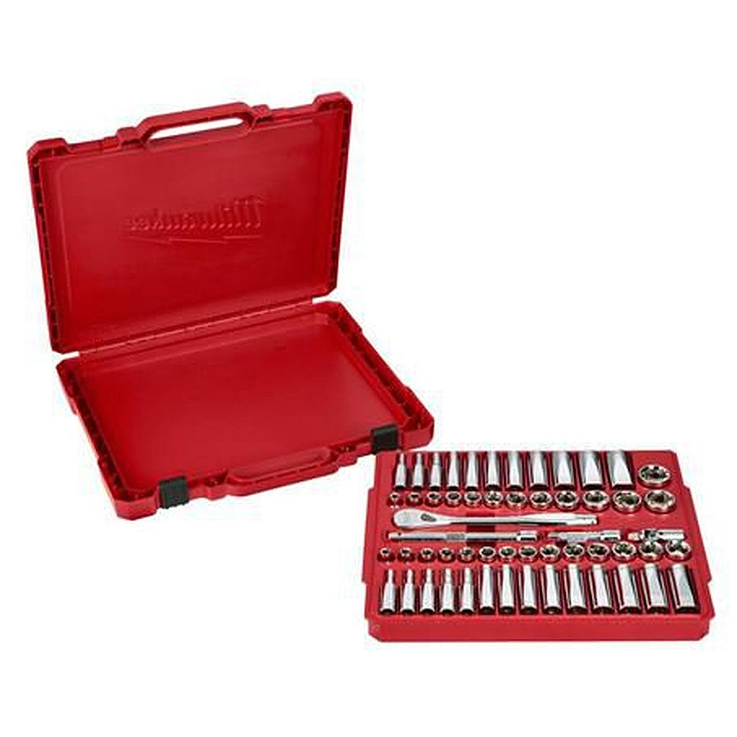 Milwaukee 3/8in Drive 56pc Ratchet & Socket Set - SAE & Metric 48229008