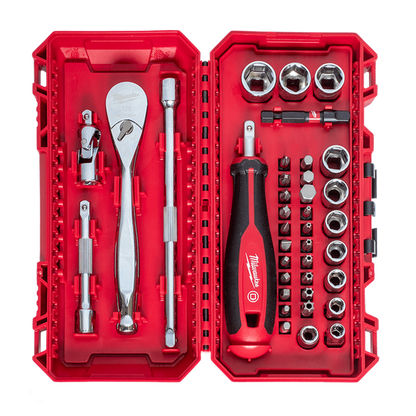 Milwaukee 1/4in Drive 38pc Metric Socket and Bit Set