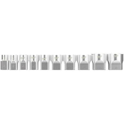 Milwaukee 3/8in Drive 10 Piece Standard SAE Socket Set with Storage Rail 48229403