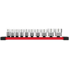 Milwaukee 3/8in Drive 10 Piece Standard SAE Socket Set with Storage Rail 48229403