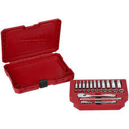 Milwaukee 1/4in Drive 26pc Ratchet & Socket Set - SAE 48229404