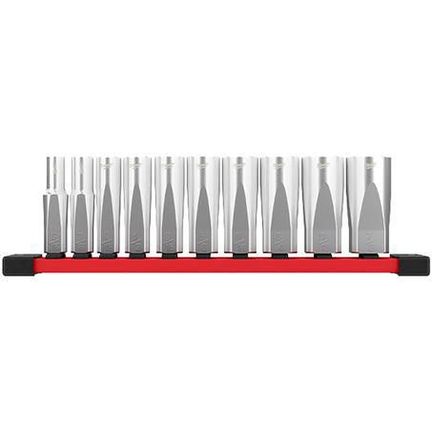 Milwaukee 3/8in Drive 10 Piece Deep SAE Socket Set with Storage Rail 48229405