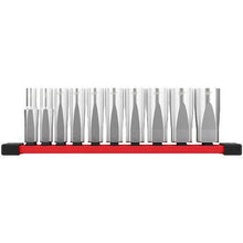 Milwaukee 3/8in Drive 10 Piece Deep SAE Socket Set with Storage Rail 48229405