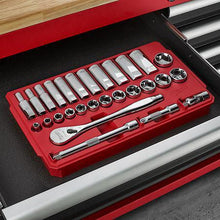 Milwaukee 3/8in Drive 28pc Ratchet & Socket Set - SAE 48229408
