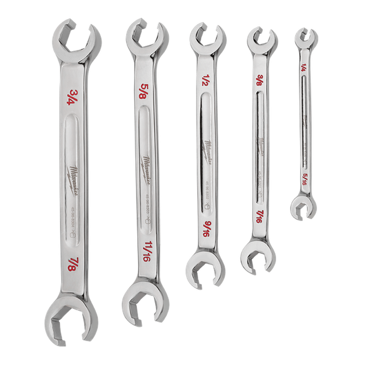 Milwaukee 5pc Double End Flare Nut Wrench Set SAE