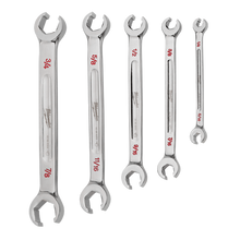 Milwaukee 5pc Double End Flare Nut Wrench Set SAE