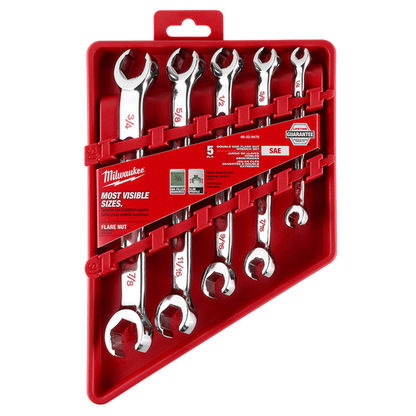 Milwaukee 5pc Double End Flare Nut Wrench Set SAE