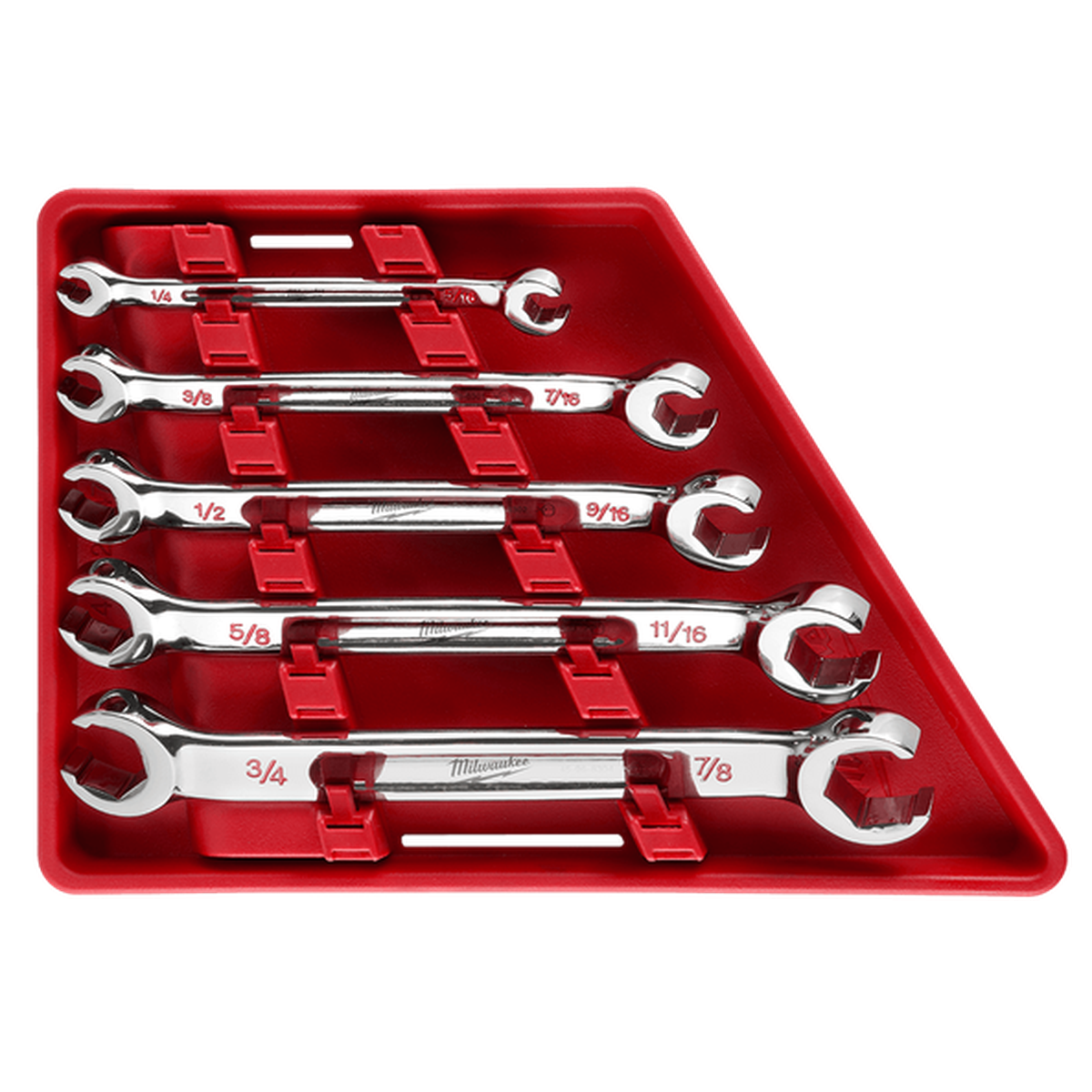 Milwaukee 5pc Double End Flare Nut Wrench Set SAE