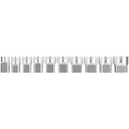 Milwaukee 3/8in Drive 10 Piece Standard Metric Socket Set with Storage Rail 48229503