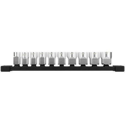 Milwaukee 3/8in Drive 10 Piece Standard Metric Socket Set with Storage Rail 48229503