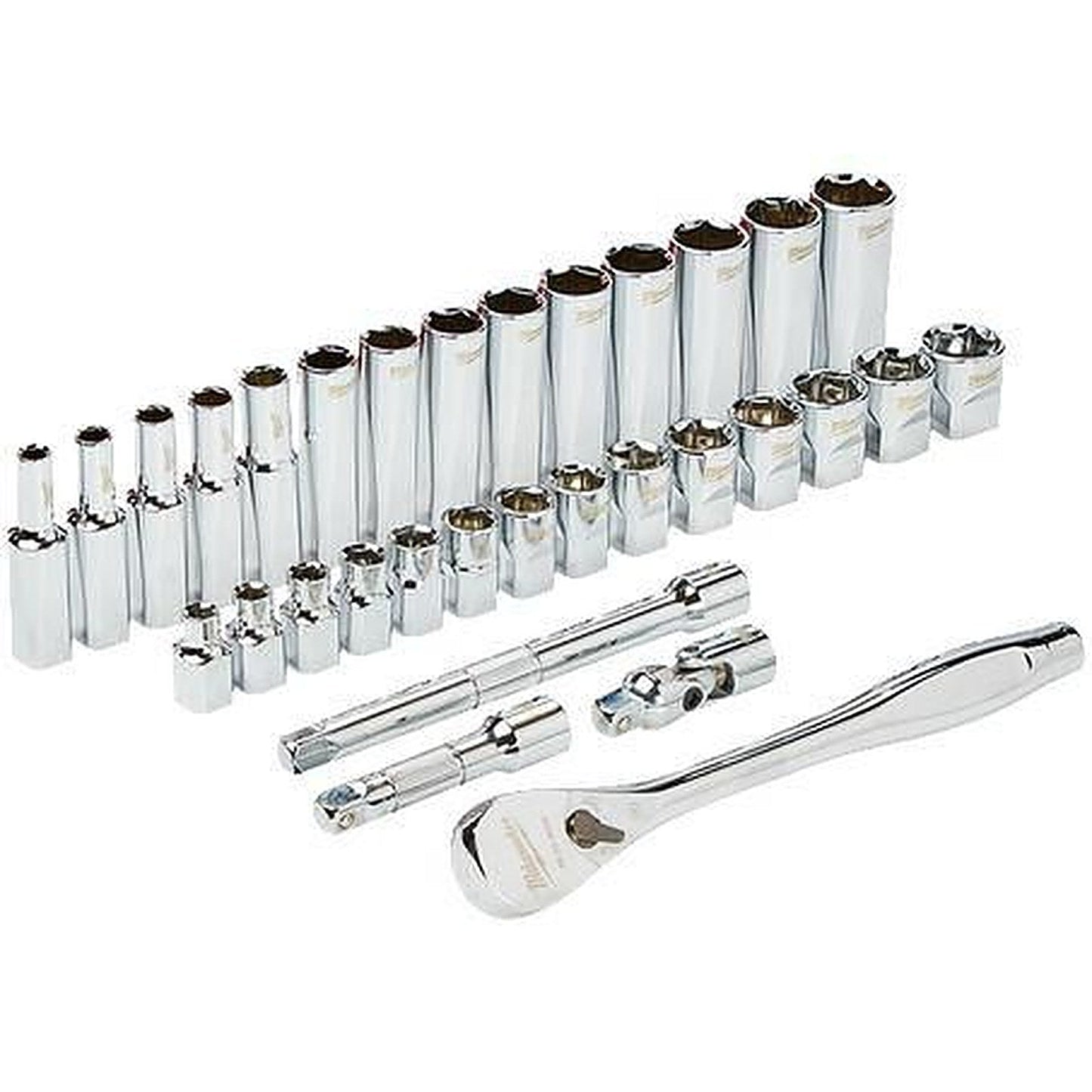 Milwaukee 3/8in Drive 32pc Ratchet & Socket Set - Metric 48229508