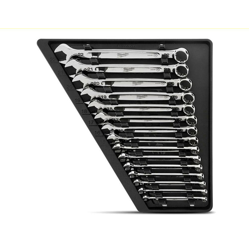 Milwaukee 48229515 15pce Metric Combination Wrench Set