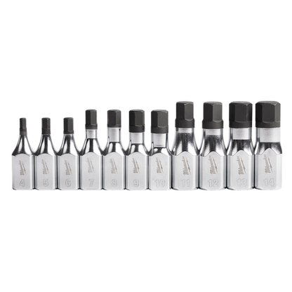 Milwaukee 11pc 3/8in Drive Metric Hex Bit Socket Set