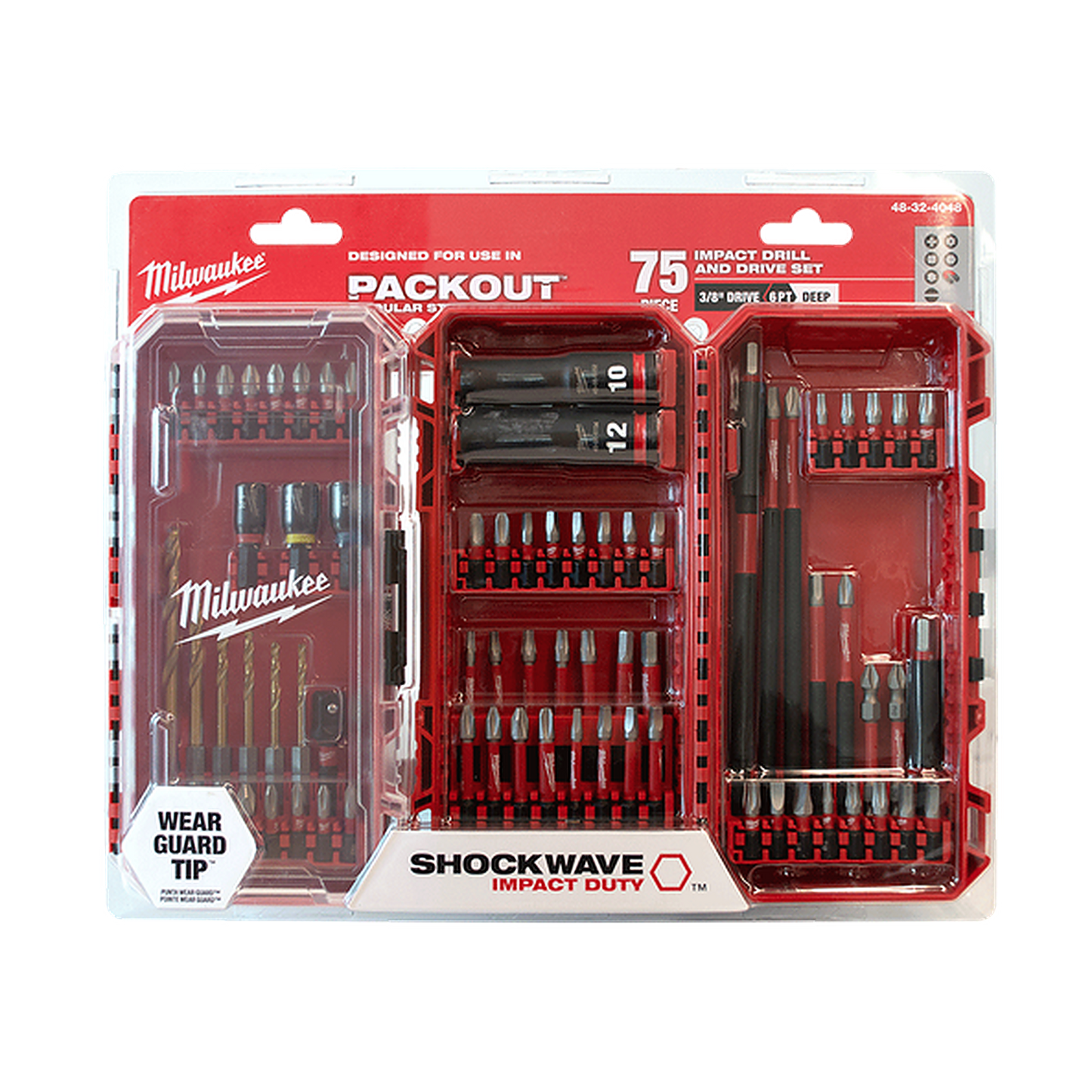 Milwaukee SHOCKWAVE 75PC Drill Drive and Fastening Set