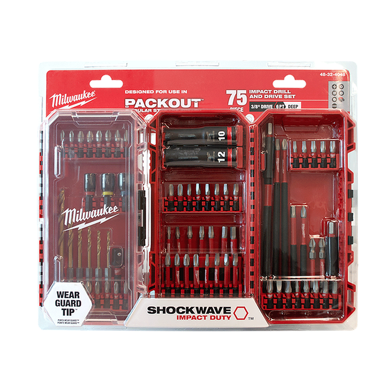 Milwaukee SHOCKWAVE 75PC Drill Drive and Fastening Set