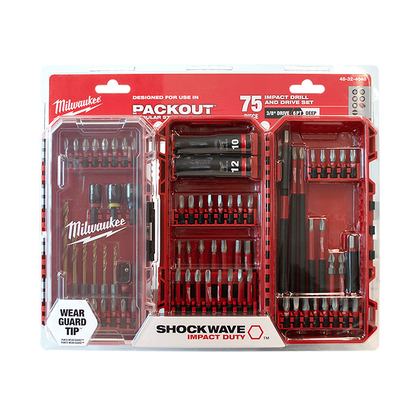Milwaukee SHOCKWAVE 75PC Drill Drive and Fastening Set
