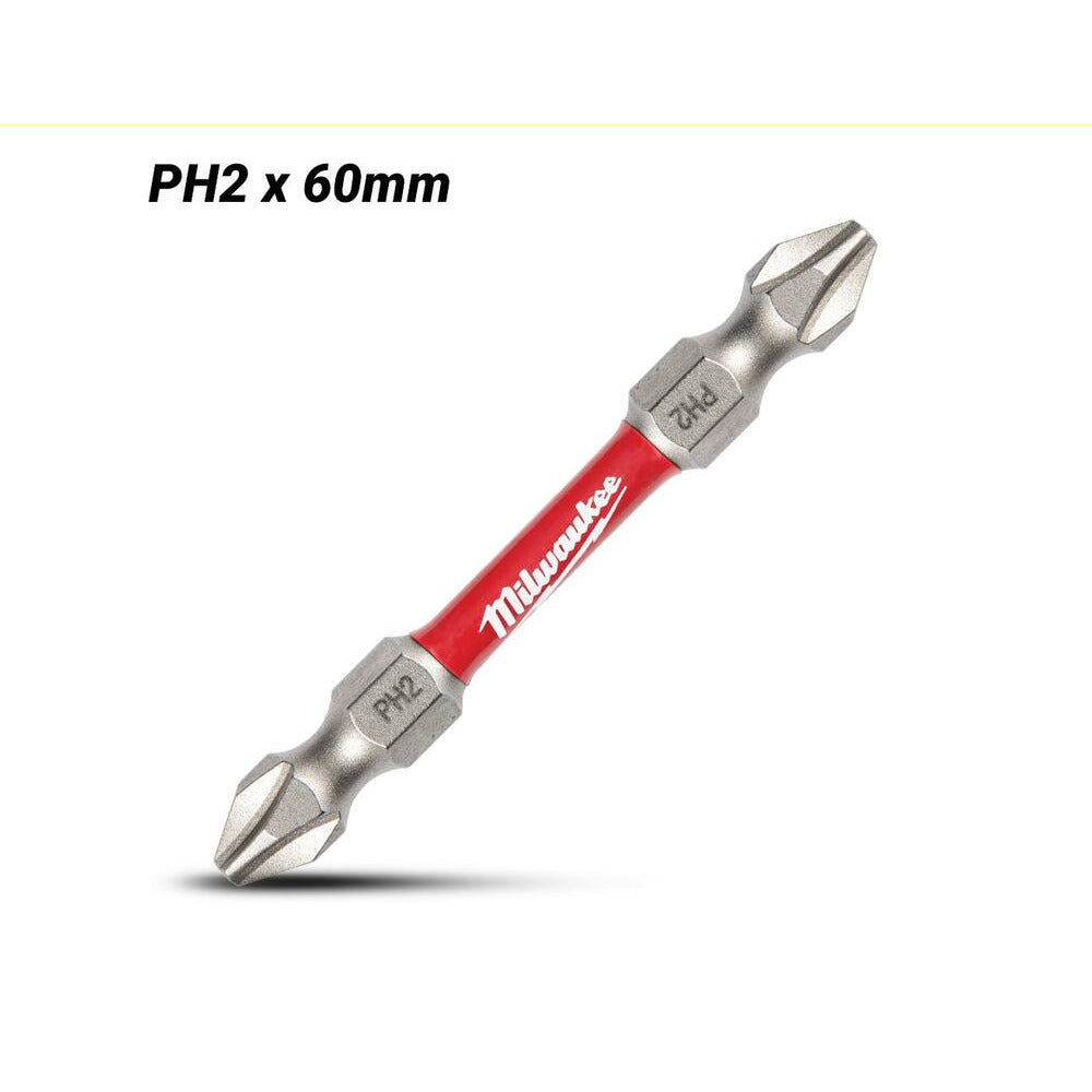 Milwaukee 48324318 SHOCKWAVE PH2/PH2 60mm Double Ended Driver Bit