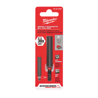 Milwaukee SHOCKWAVE Magnetic Bit Tip Holder 75mm (3in) 48324503