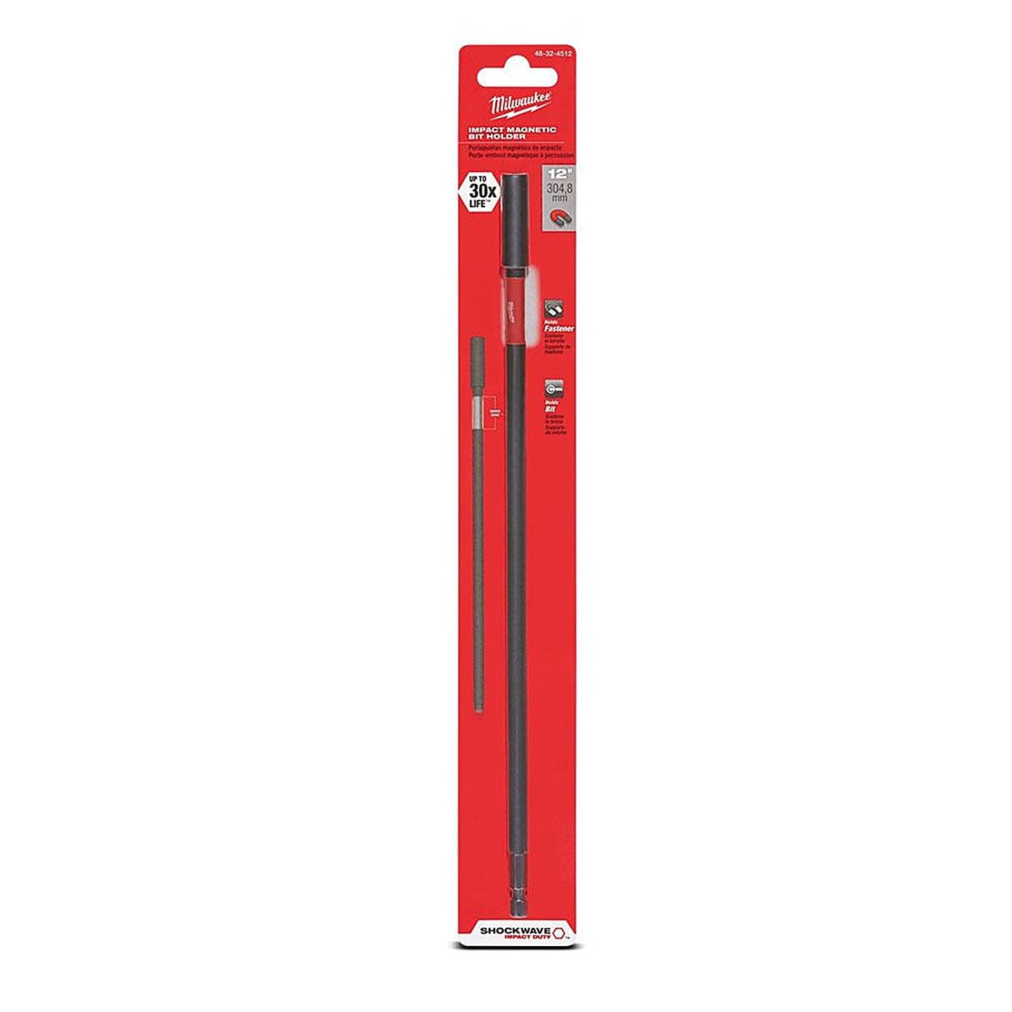 Milwaukee SHOCKWAVE Magnetic Bit Tip Holder 300mm (12in) 48324512