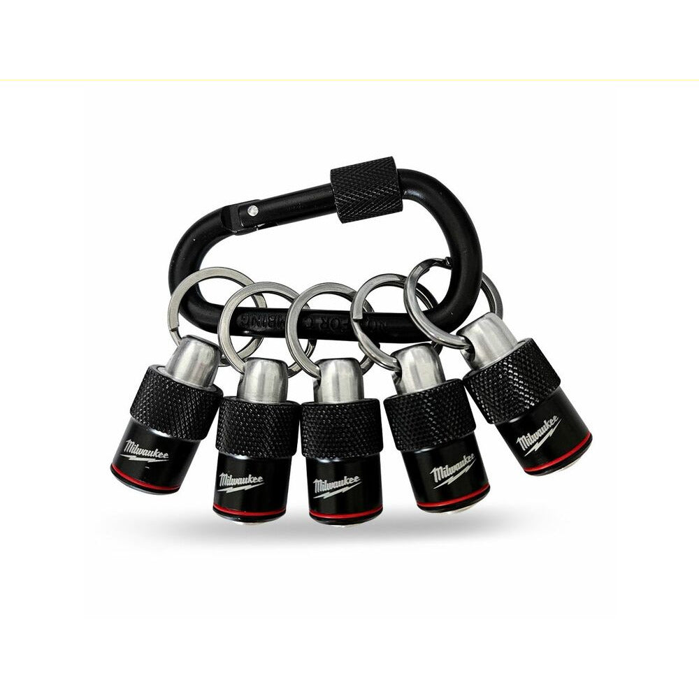 Milwaukee 48324536 5-Pack Quick Release Bit Holder with Carabiner