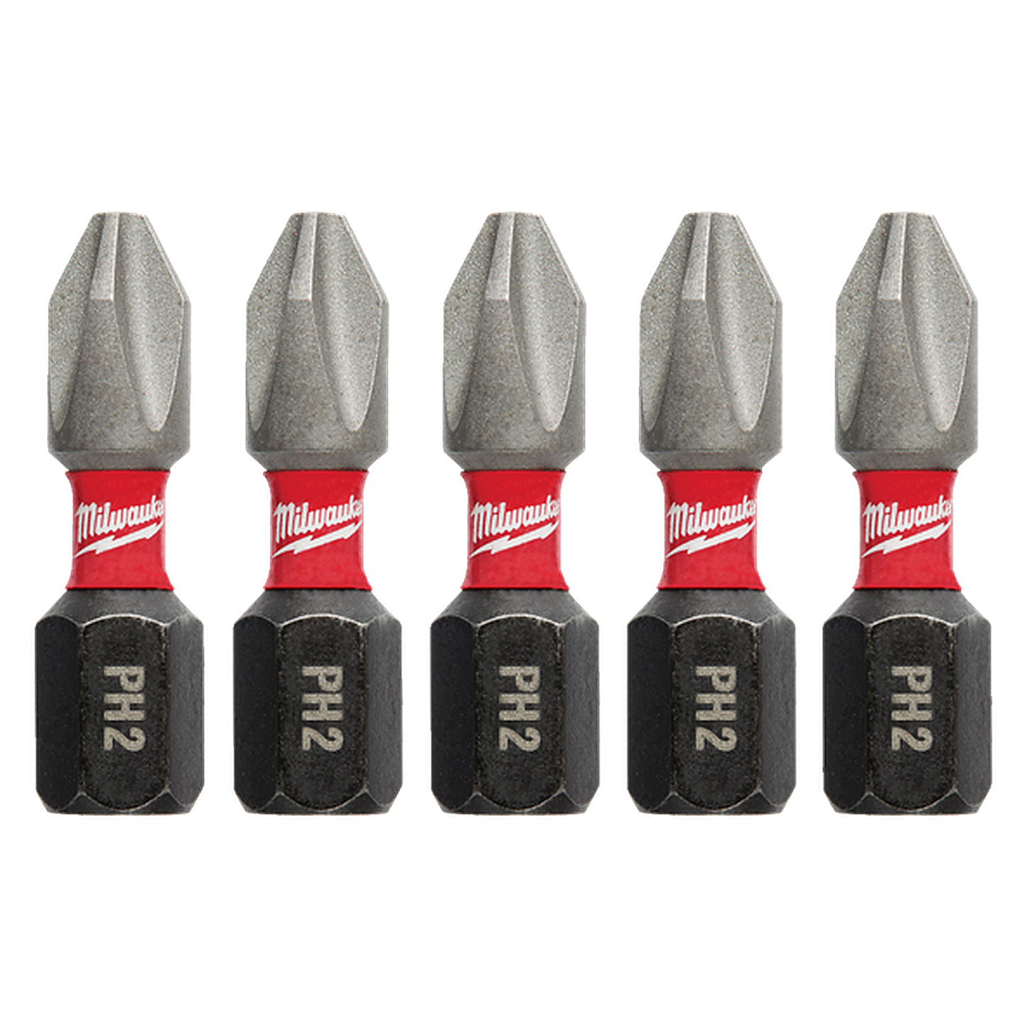 Milwaukee SHOCKWAVE Insert Bit Phillips #2 5 Pack 48324601
