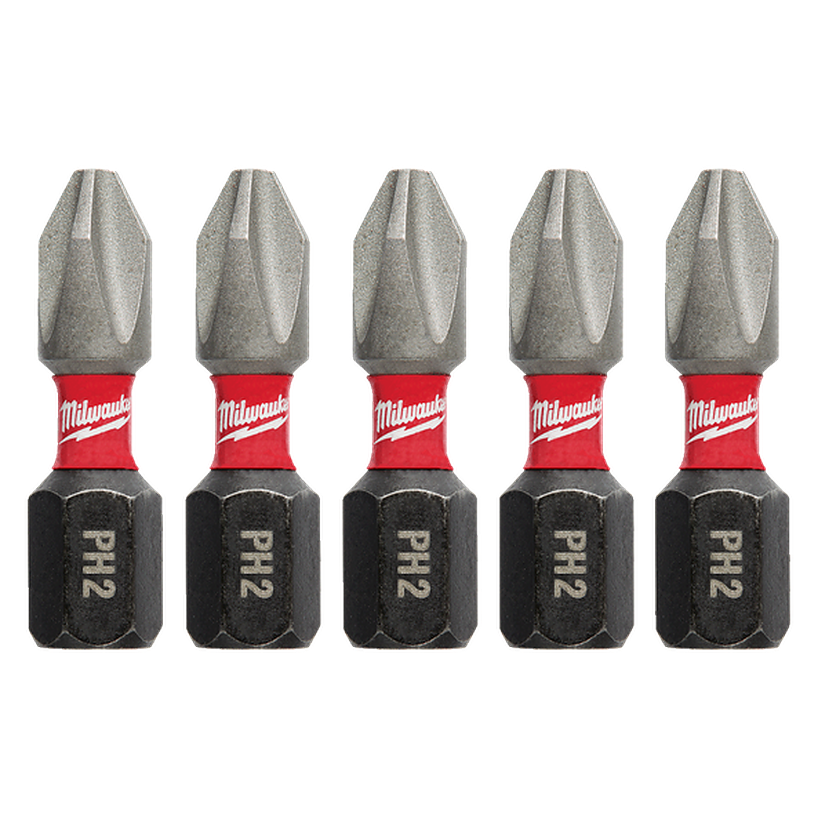 Milwaukee SHOCKWAVE Insert Bit Phillips #2 5 Pack 48324601