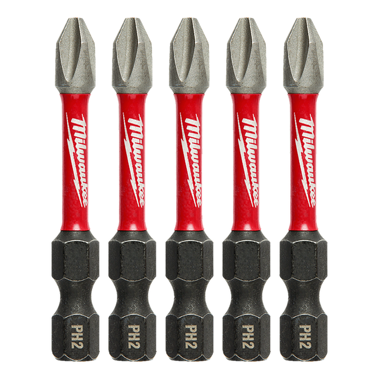 Milwaukee SHOCKWAVE Power Bit Phillips #2 50mm (2in) 5 Pack 48324602