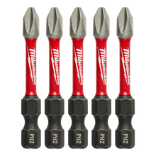 Milwaukee SHOCKWAVE Power Bit Phillips #2 50mm (2in) 5 Pack 48324602