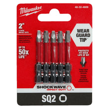 Milwaukee SHOCKWAVE Power Bit Square Recess #2 50mm (2in) 48324606