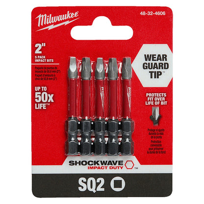 Milwaukee SHOCKWAVE Power Bit Square Recess #2 50mm (2in) 48324606