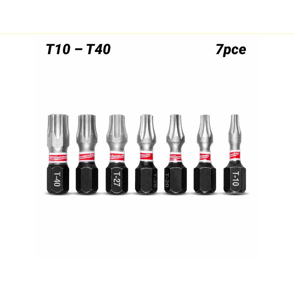 Milwaukee 48324615 7pce SHOCKWAVE Insert Bit TORX Set