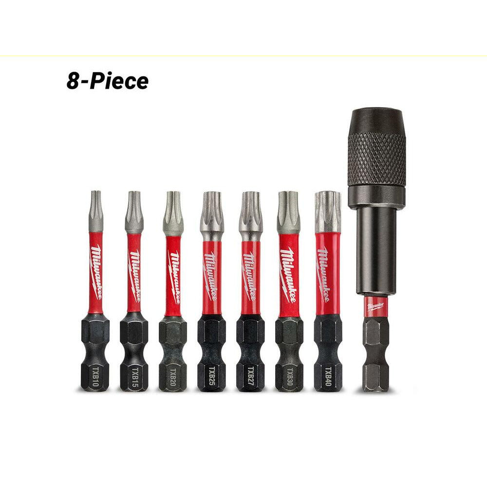 Milwaukee 48324689 8pce 50mm (2") SHOCKWAVE Power Bit Security Torx Set