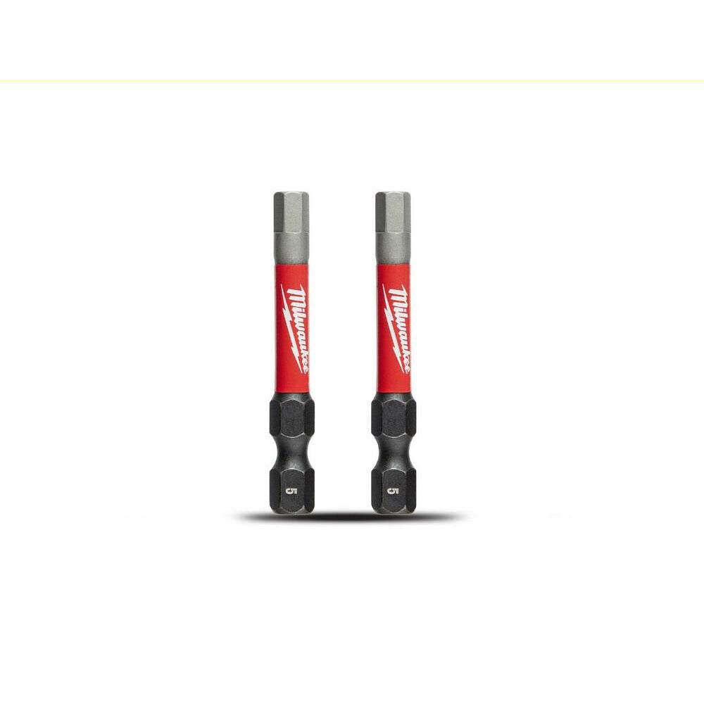 Milwaukee 48324737 2-Pack SHOCKWAVE™ Hex 5mm x 50mm (2") Power Impact Driver Bit