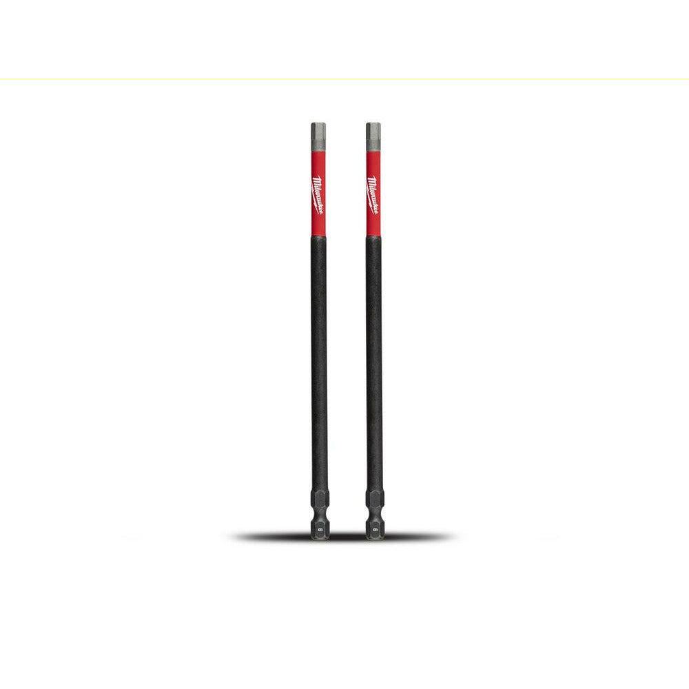 Milwaukee 48324740 2-Pack SHOCKWAVE™ Hex 6mm (6") x 150mm Power Impact Driver Bit