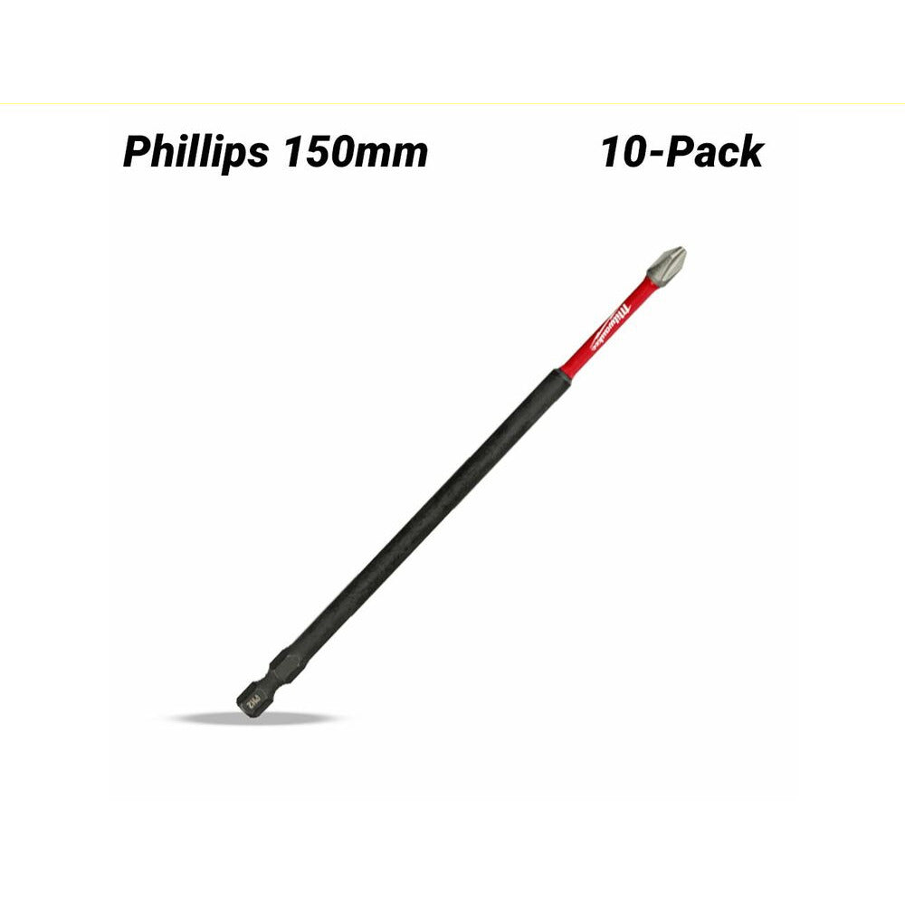 Milwaukee 48324807A 10-Pack SHOCKWAVE™ PH2 x 150mm (6") Power Bit