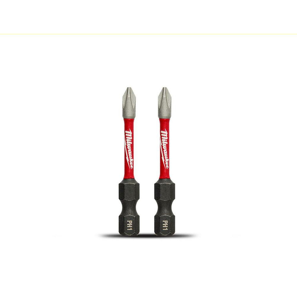 Milwaukee 48324961 2-Pack SHOCKWAVE™ Phillips #1 2" x 50mm  Power Impact Driver Bit