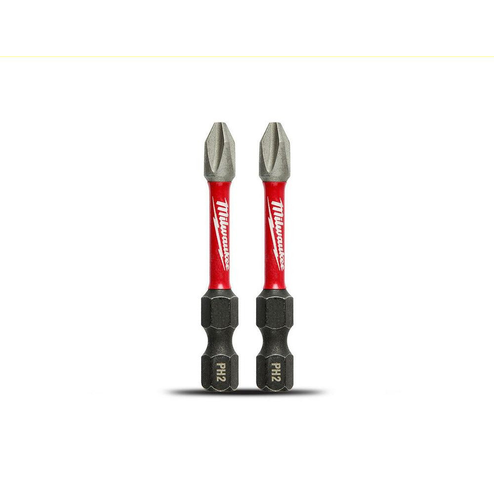 Milwaukee 48324962 2-Pack SHOCKWAVE™ Phillips #2 50mm (2") Power Impact Driver Bit
