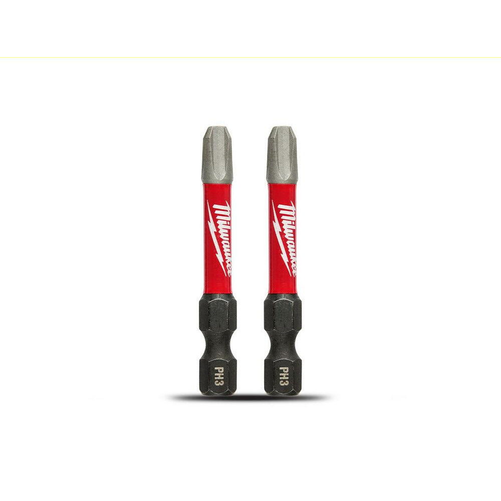 Milwaukee 48324963 2-Pack SHOCKWAVE™ Phillips #3 2" x 50mm Power Impact Driver Bit