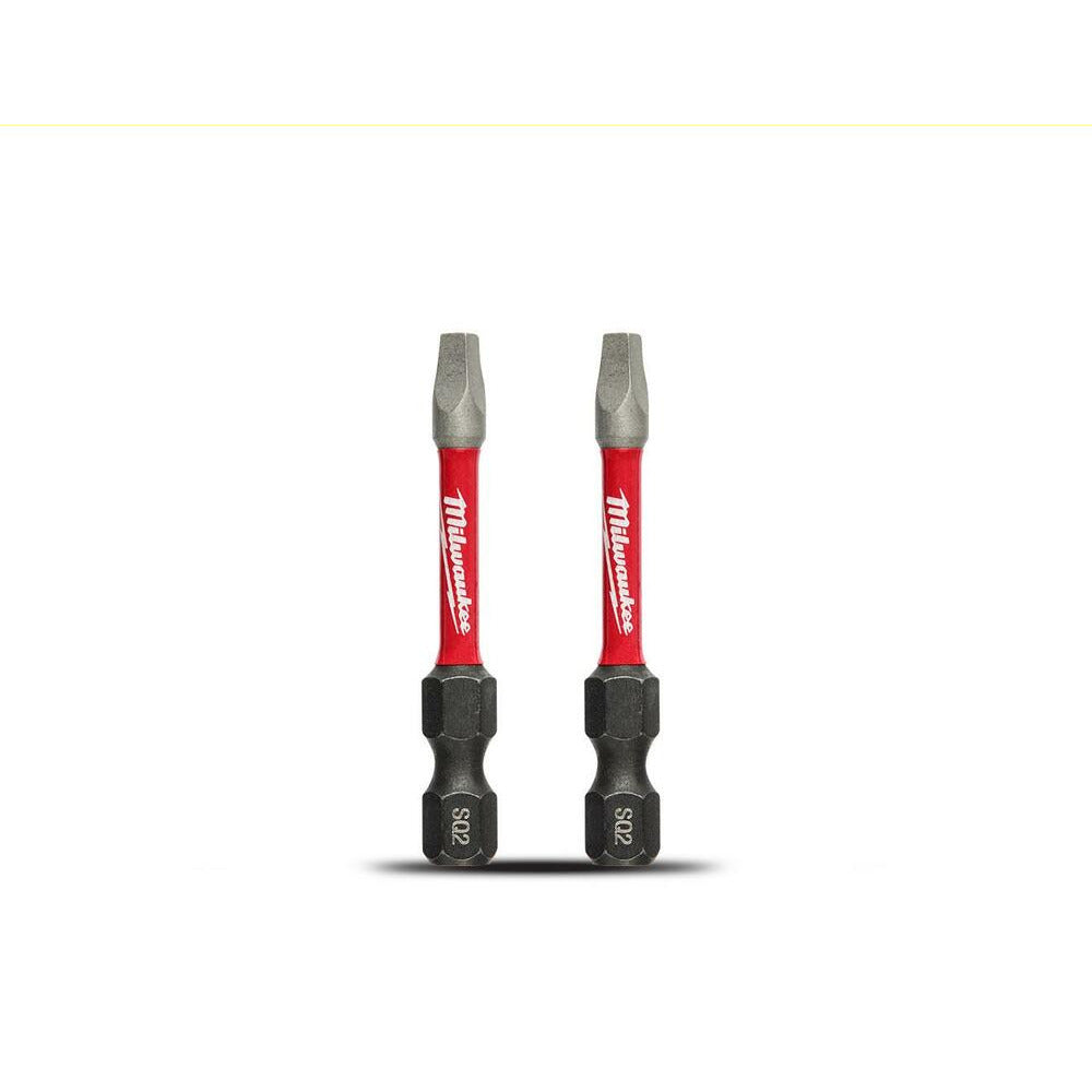 Milwaukee 48324972 2-Pack SHOCKWAVE™ Square Recess #2 2"x 50mm Power Impact Driver Bit