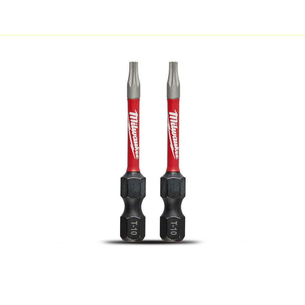 Milwaukee 48324982 2-Pack SHOCKWAVE™ Torx T10 2" x 50mm Power Impact Driver Bit