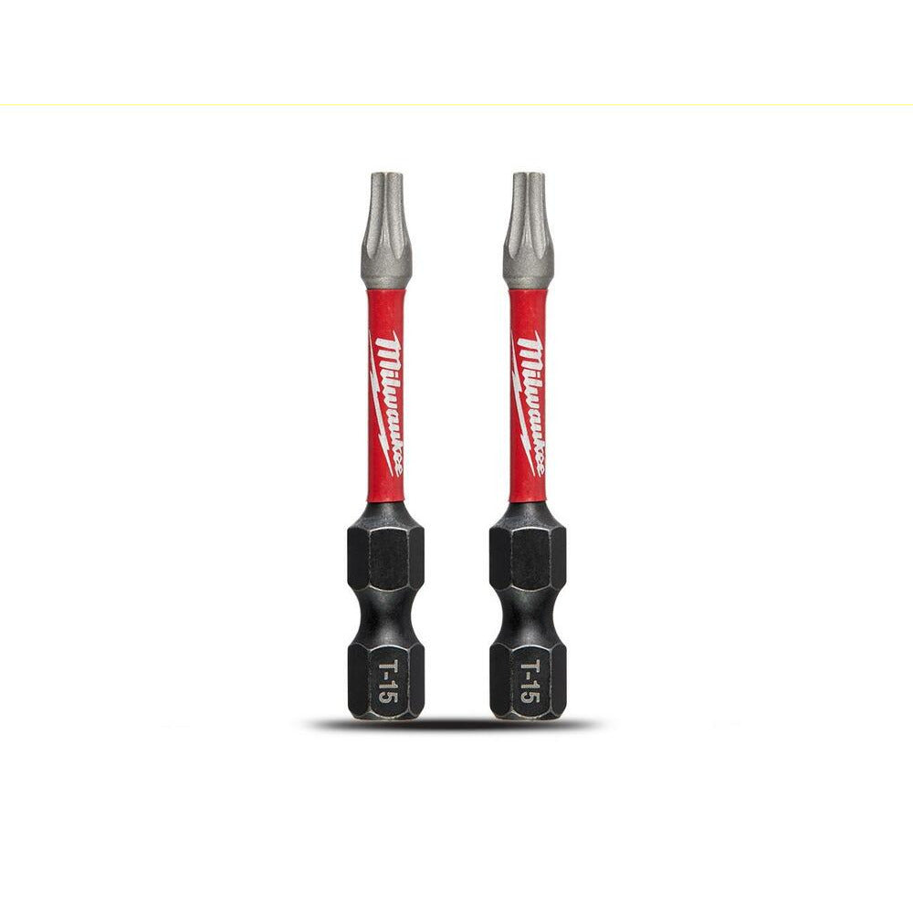 Milwaukee 48324983 2-Pack SHOCKWAVE™ Torx T15 2"x 50mm Power Impact Driver Bit