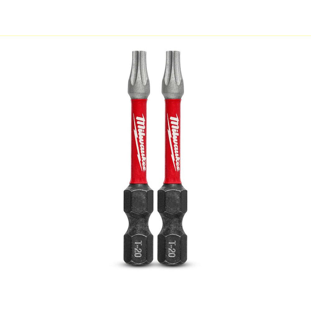 Milwaukee 48324984 2-Pack 50mm (2") SHOCKWAVE Torx T20 Power Bit