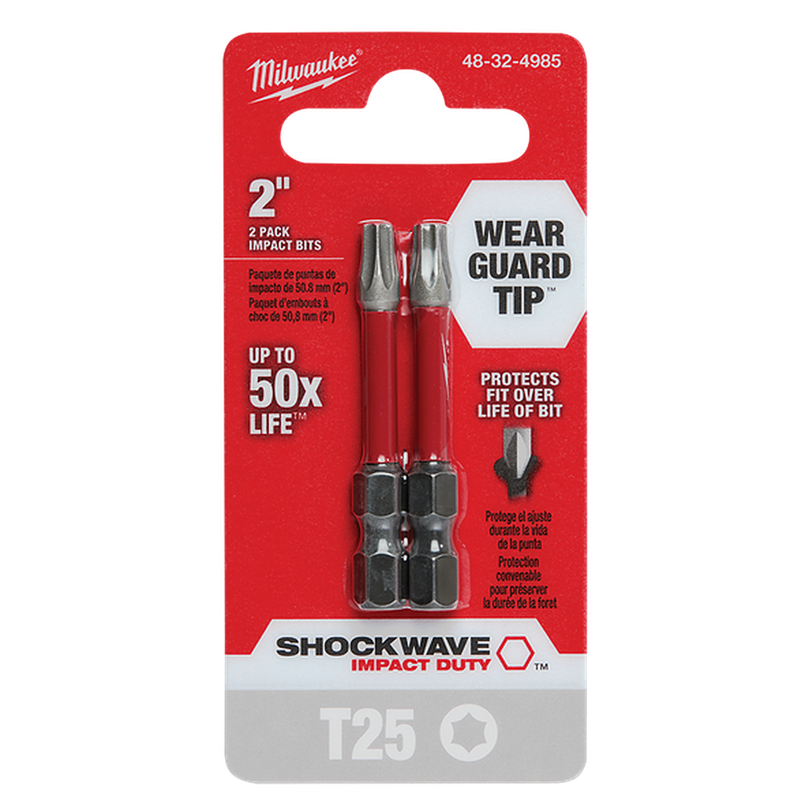 Milwaukee SHOCKWAVE Power Bit Torx T25 50mm (2in) 2Pk