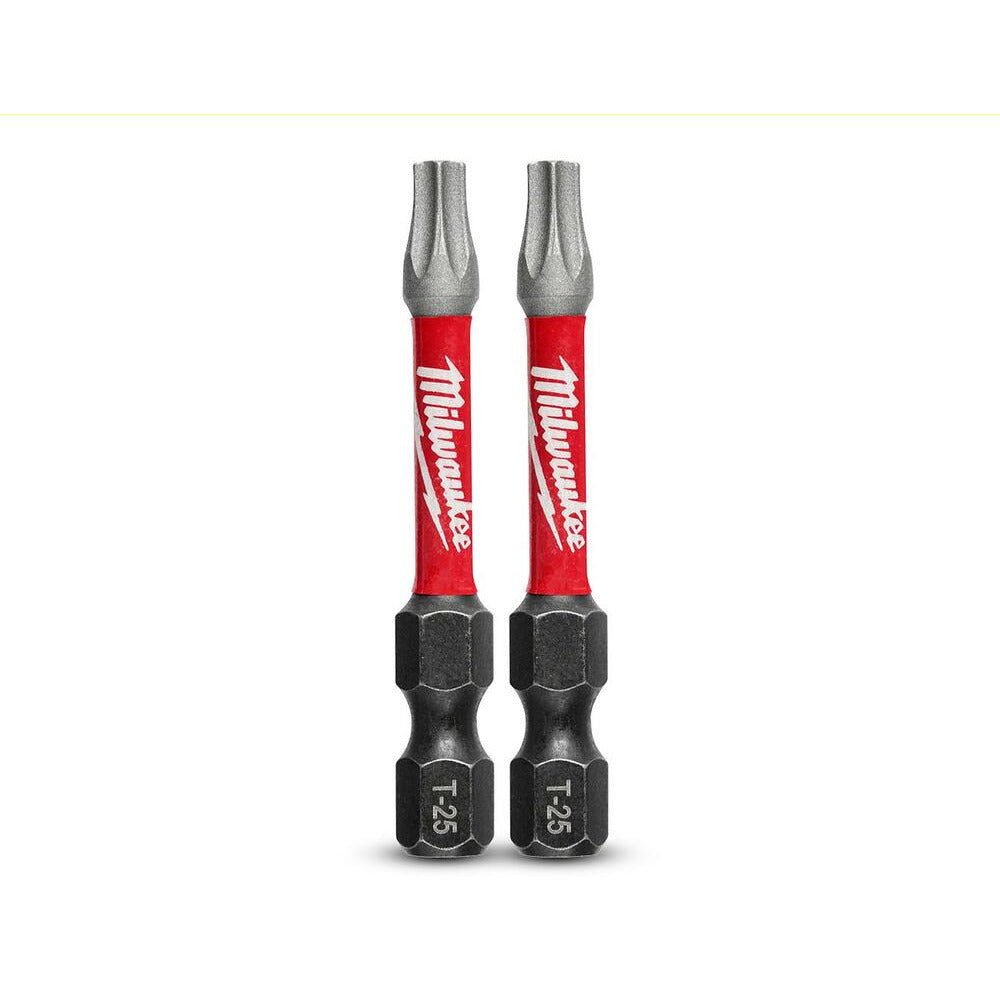 Milwaukee 48324985 2-Pack 50mm (2") SHOCKWAVE Torx T25  Power Bit
